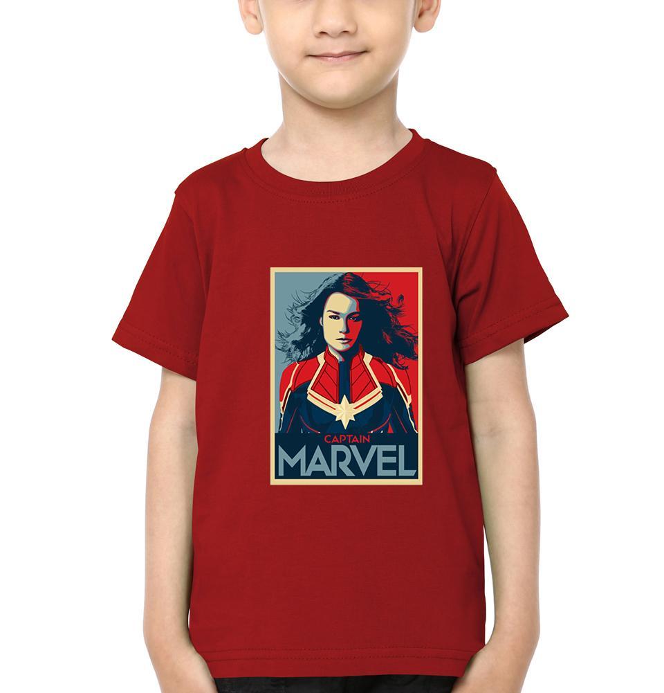 Captain Marvel Superhero Half Sleeves T-Shirt for Boy-FunkyTeesClub