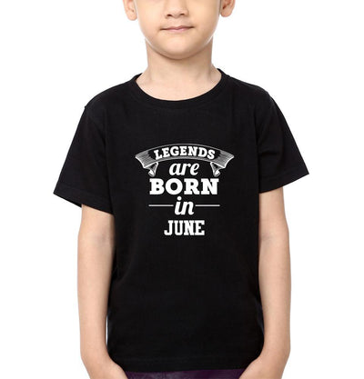 Legends are Born in June Half Sleeves T-Shirt for Boy-FunkyTeesClub