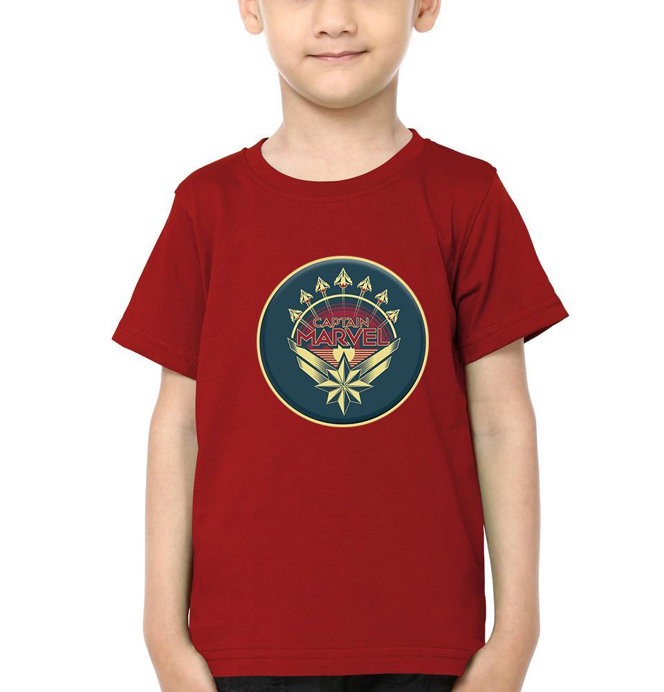 Captain Marvel Logo Half Sleeves T-Shirt for Boy-FunkyTeesClub