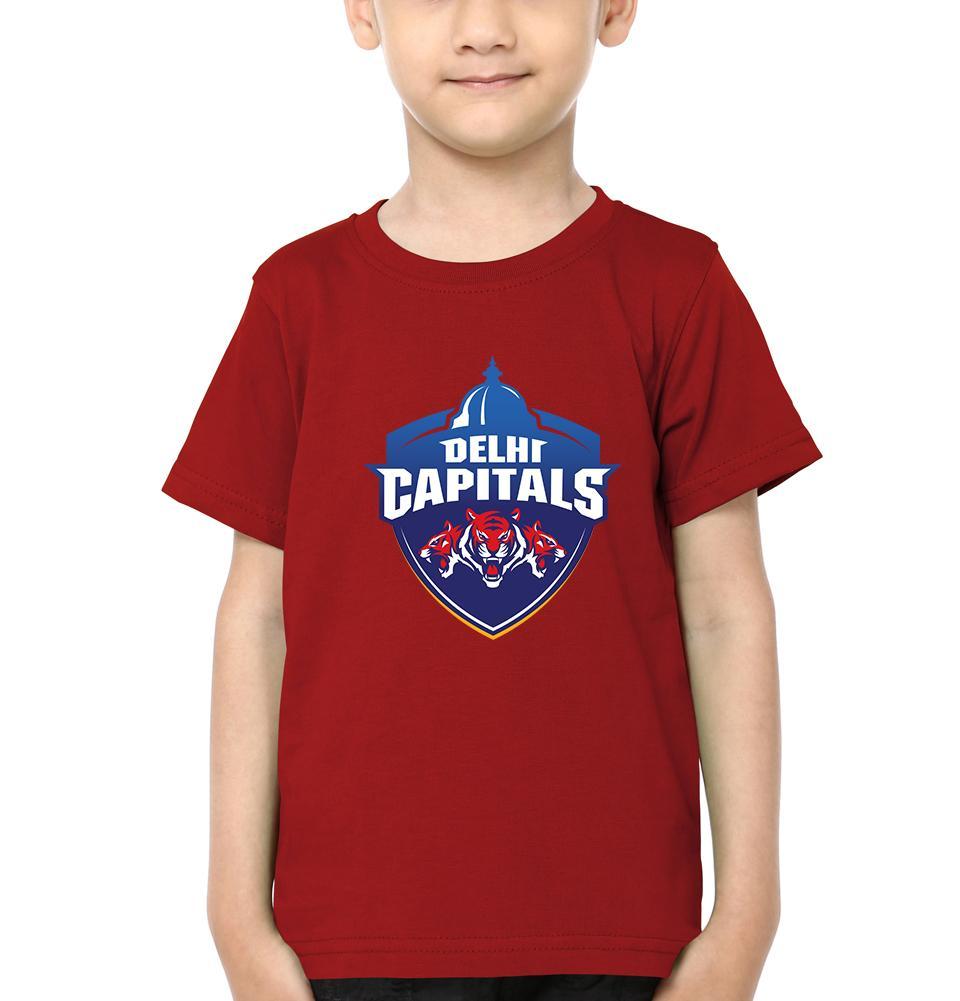 IPL DC Delhi Capitals Half Sleeves T-Shirt for Boys and Kids-FunkyTeesClub