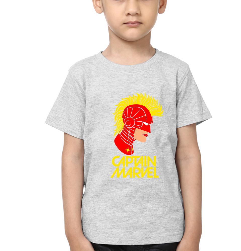 Captain Marvel Logo Half Sleeves T-Shirt for Boy-FunkyTeesClub