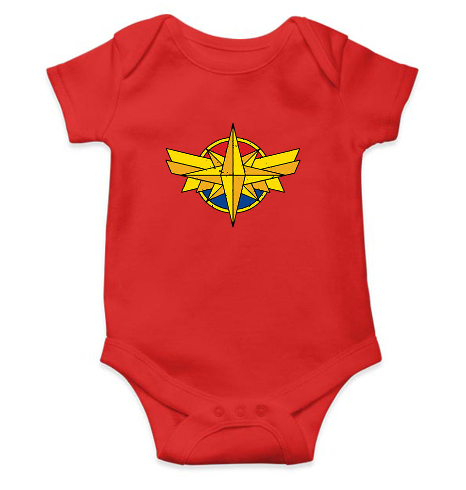 Captain Marvel Logo Rompers for Baby Girl- FunkyTeesClub