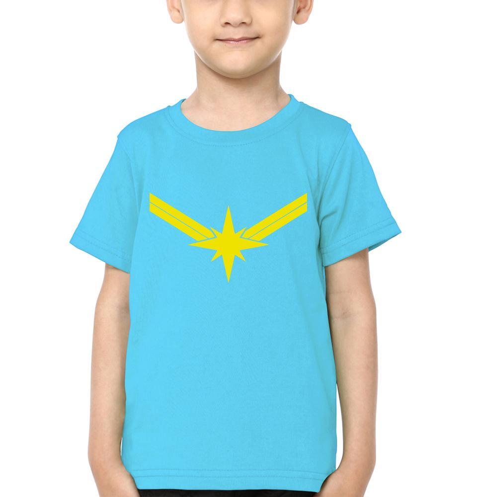 Captain Marvel Logo Half Sleeves T-Shirt for Boy-FunkyTeesClub