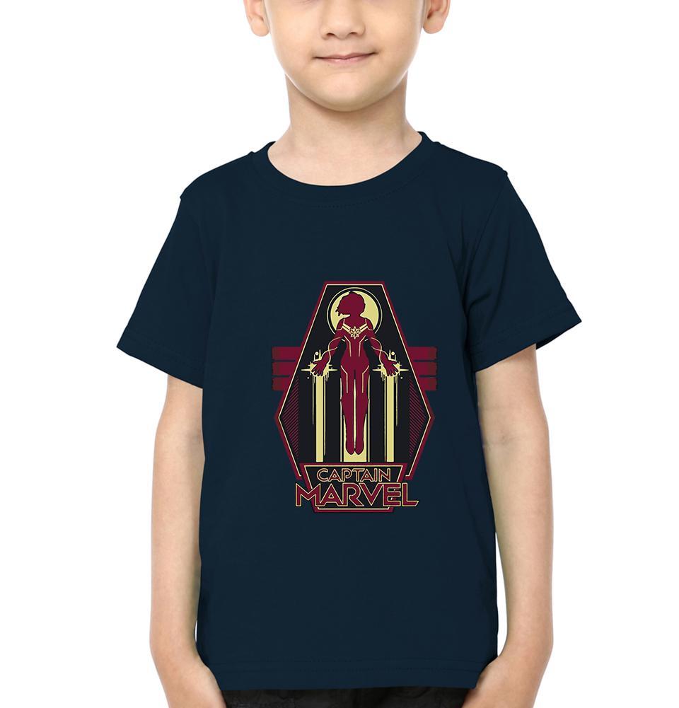 Captain Marvel Logo Half Sleeves T-Shirt for Boy-FunkyTeesClub