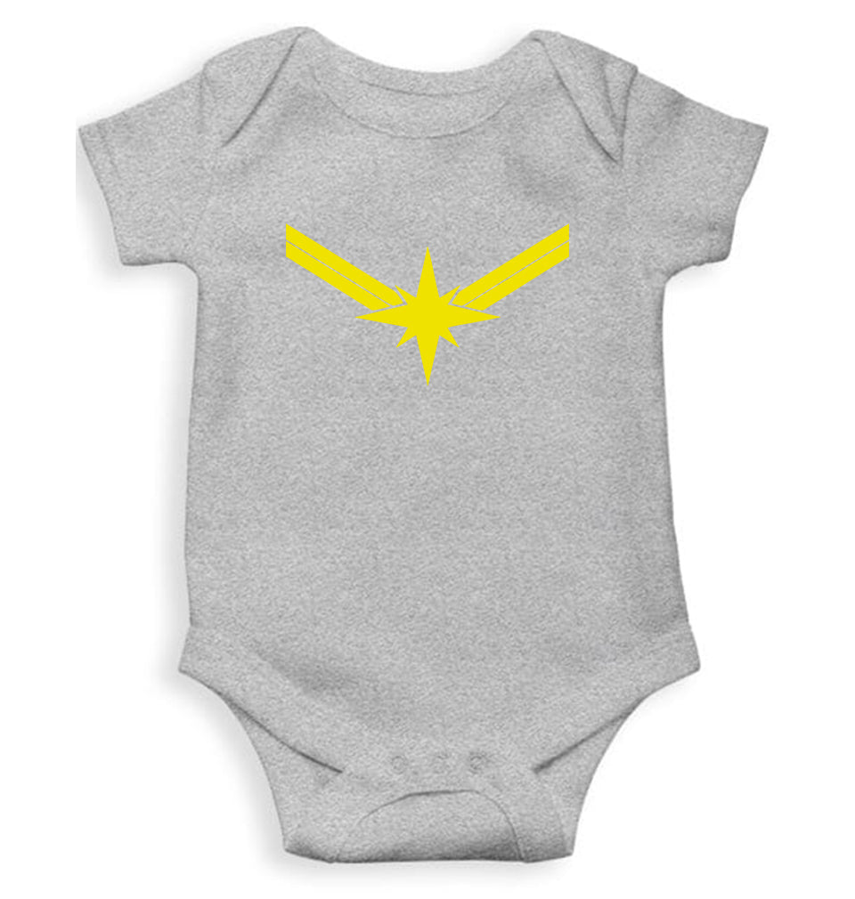 Captain Marvel Logo Rompers for Baby Girl- FunkyTeesClub