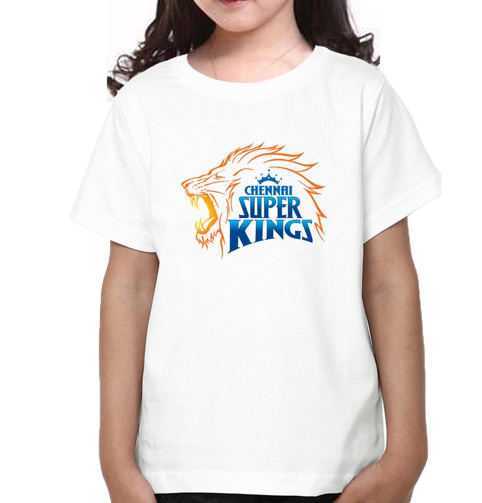 IPL CSK Chennai SuperKings Half Sleeves T-Shirt For Girls -FunkyTeesClub
