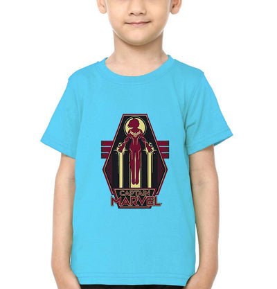 Captain Marvel Logo Half Sleeves T-Shirt for Boy-FunkyTeesClub