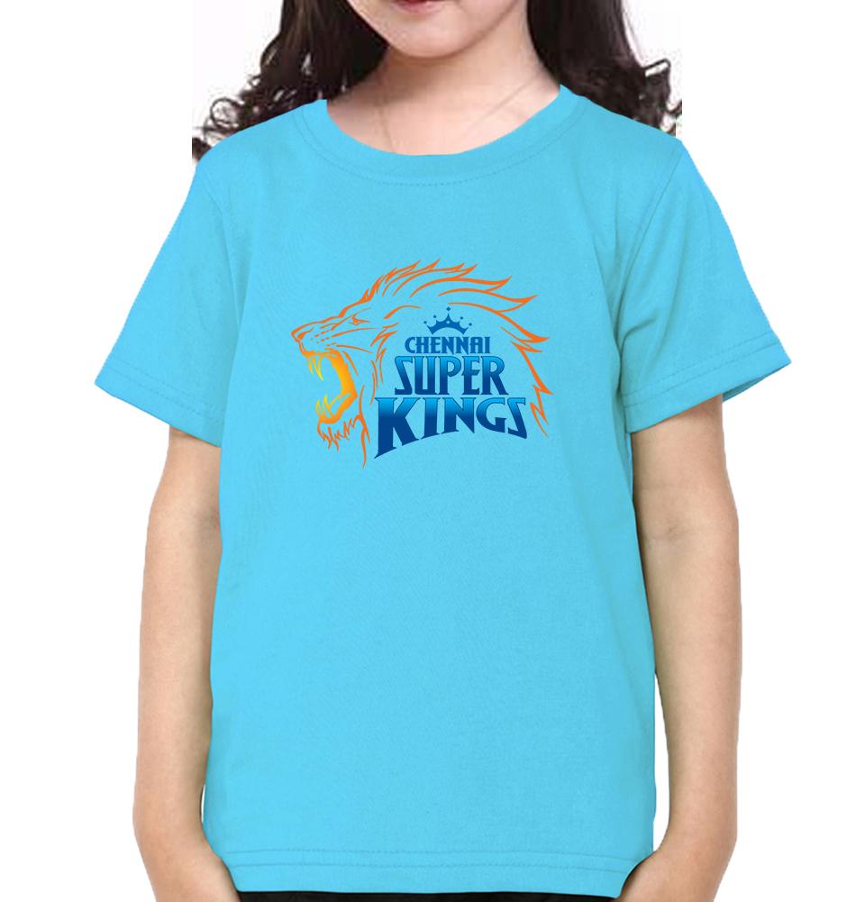 IPL CSK Chennai SuperKings Half Sleeves T-Shirt For Girls -FunkyTeesClub