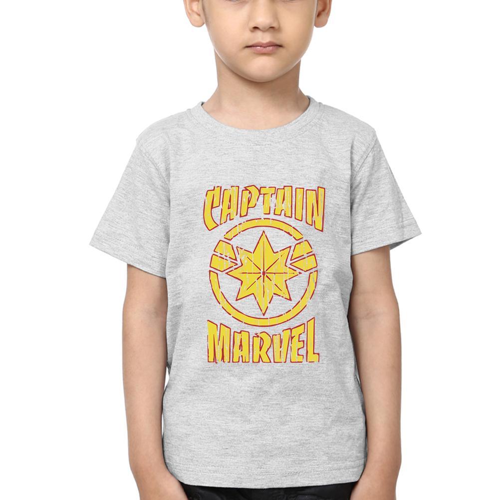 Captain Marvel Logo Half Sleeves T-Shirt for Boy-FunkyTeesClub