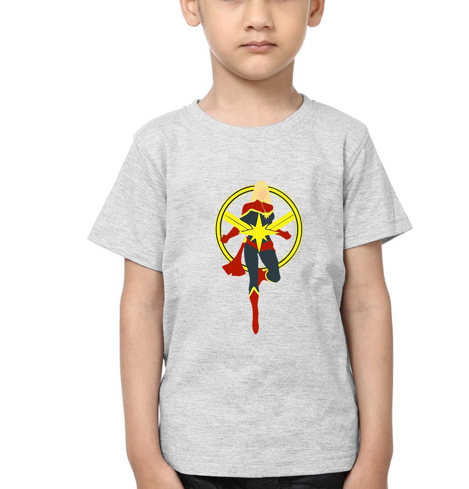 Captain Marvel Logo Half Sleeves T-Shirt for Boy-FunkyTeesClub