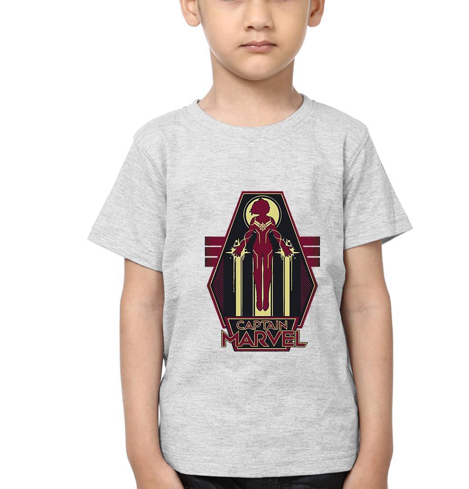 Captain Marvel Logo Half Sleeves T-Shirt for Boy-FunkyTeesClub