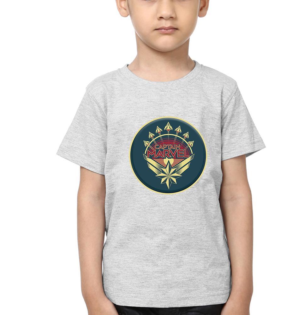 Captain Marvel Logo Half Sleeves T-Shirt for Boy-FunkyTeesClub