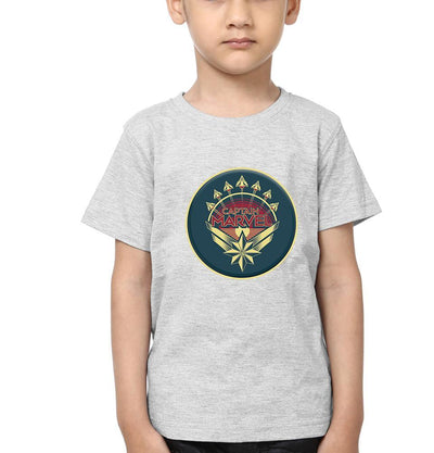 Captain Marvel Logo Half Sleeves T-Shirt for Boy-FunkyTeesClub