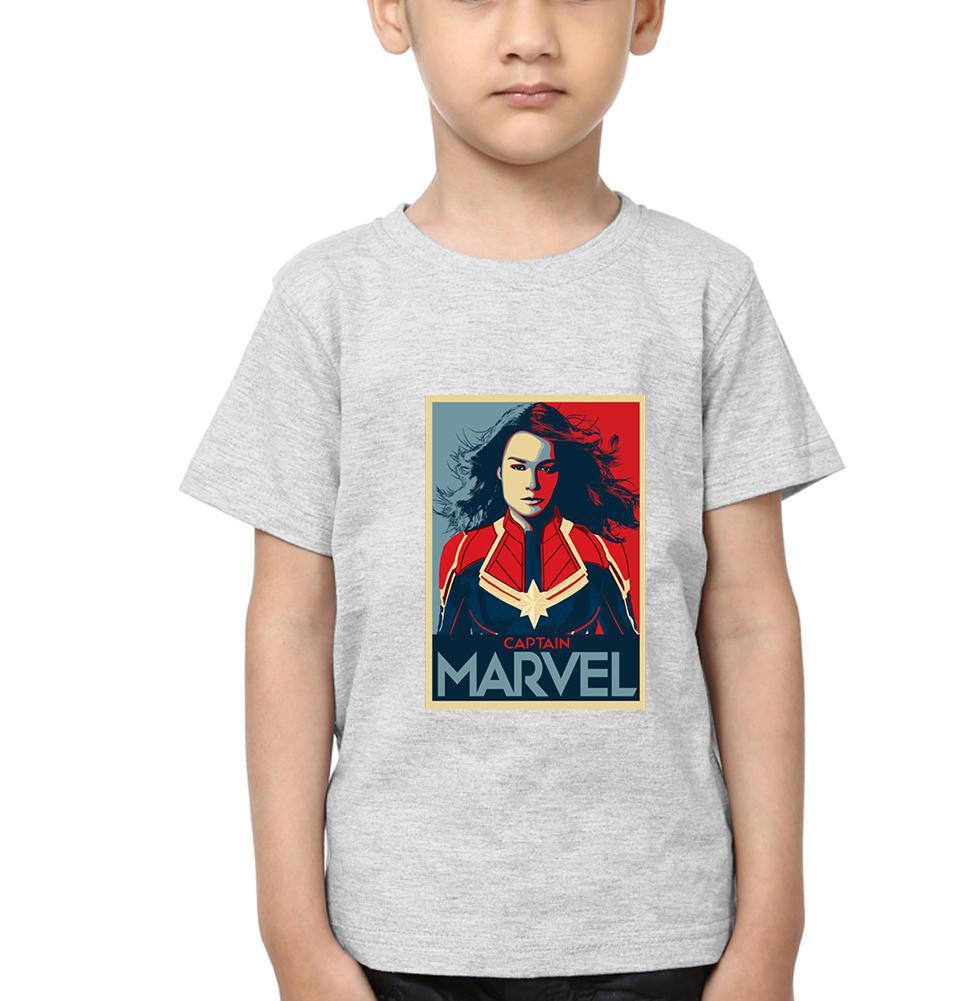 Captain Marvel Superhero Half Sleeves T-Shirt for Boy-FunkyTeesClub