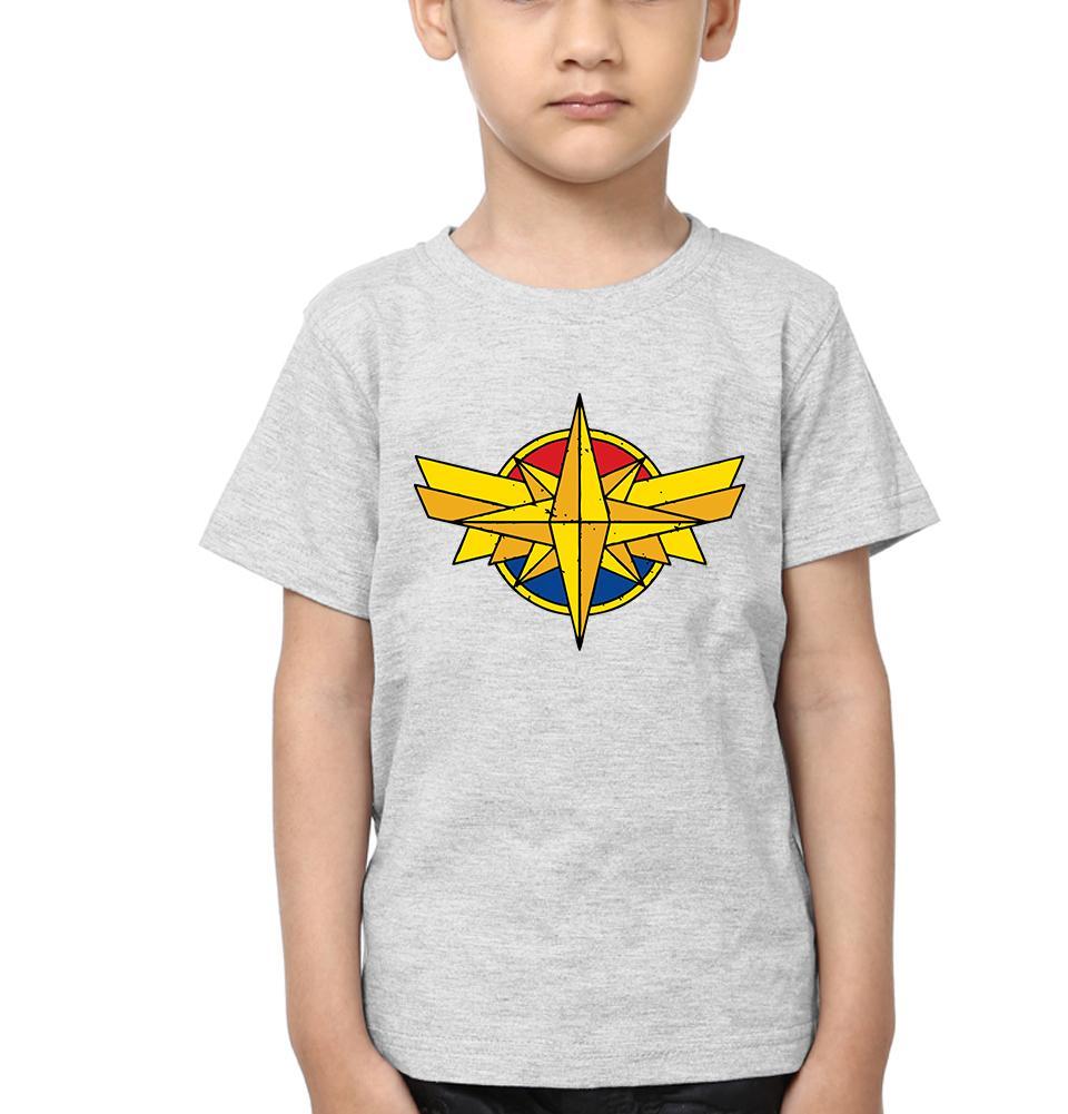 Captain Marvel Logo Half Sleeves T-Shirt for Boy-FunkyTeesClub