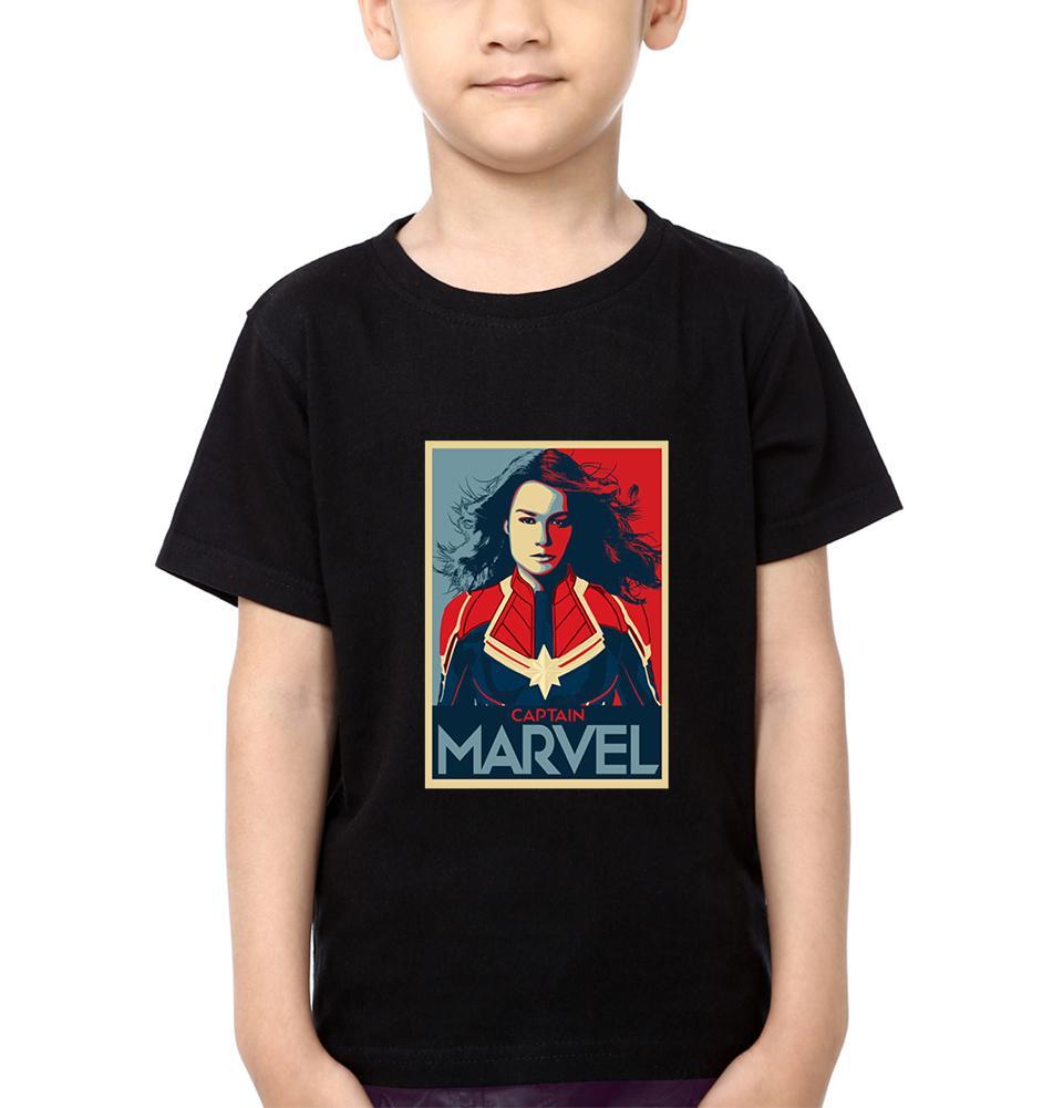 Captain Marvel Superhero Half Sleeves T-Shirt for Boy-FunkyTeesClub