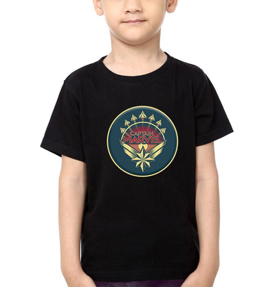 Captain Marvel Logo Half Sleeves T-Shirt for Boy-FunkyTeesClub