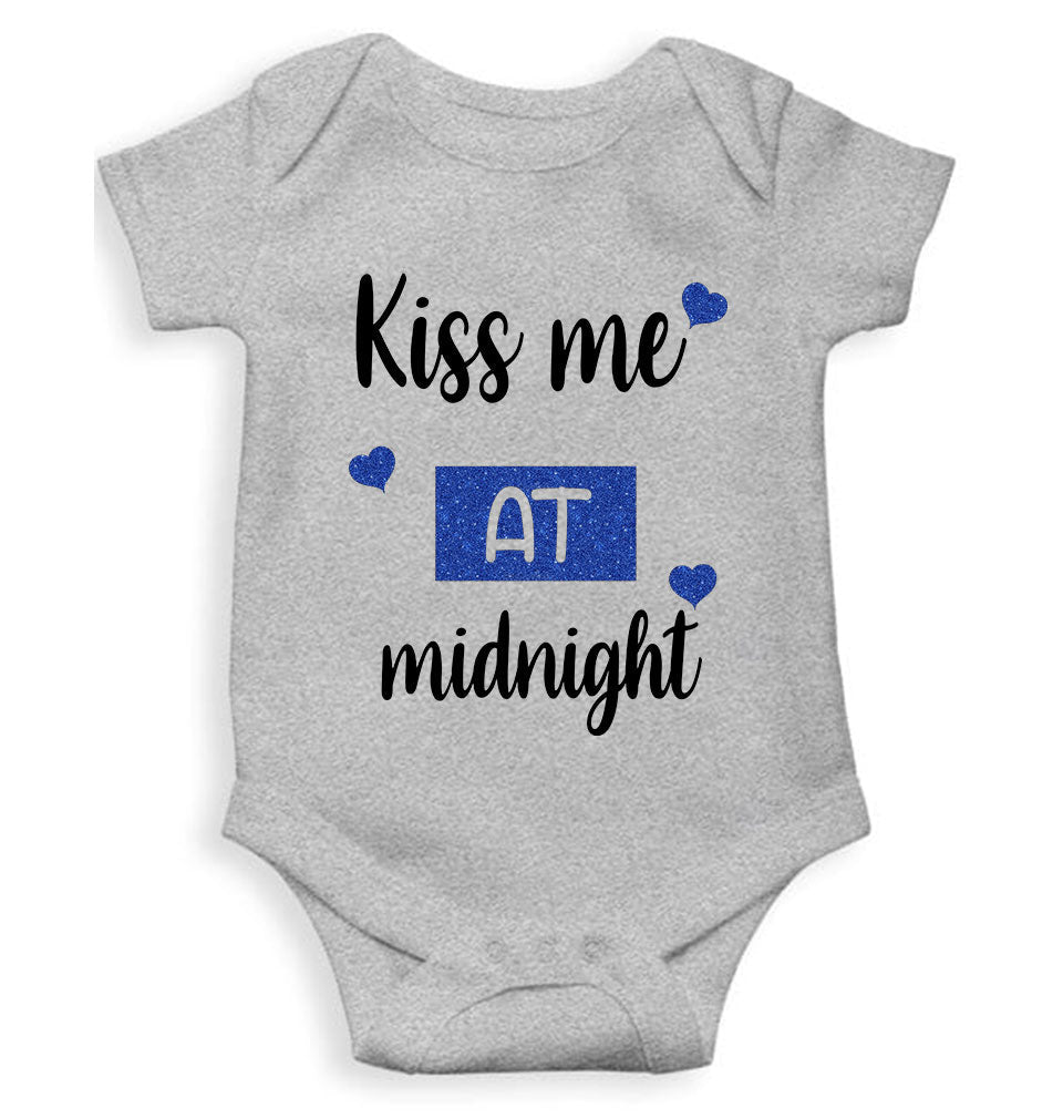 Kiss Me At Midnight Christmas Rompers for Baby Girl- FunkyTeesClub