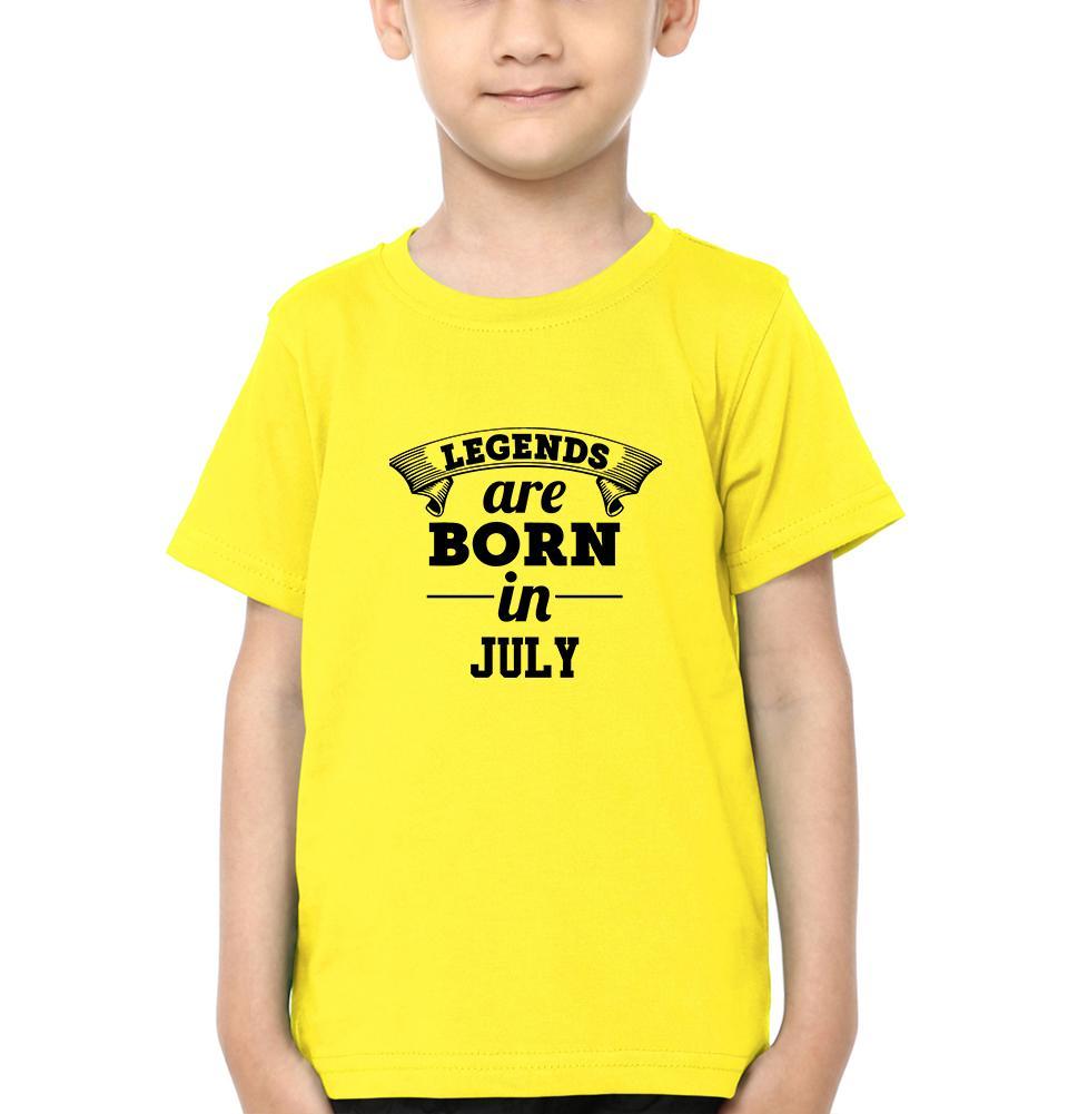 Legends are Born in July Half Sleeves T-Shirt for Boy-FunkyTeesClub
