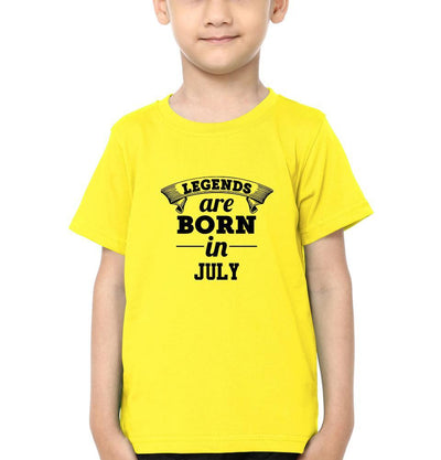 Legends are Born in July Half Sleeves T-Shirt for Boy-FunkyTeesClub