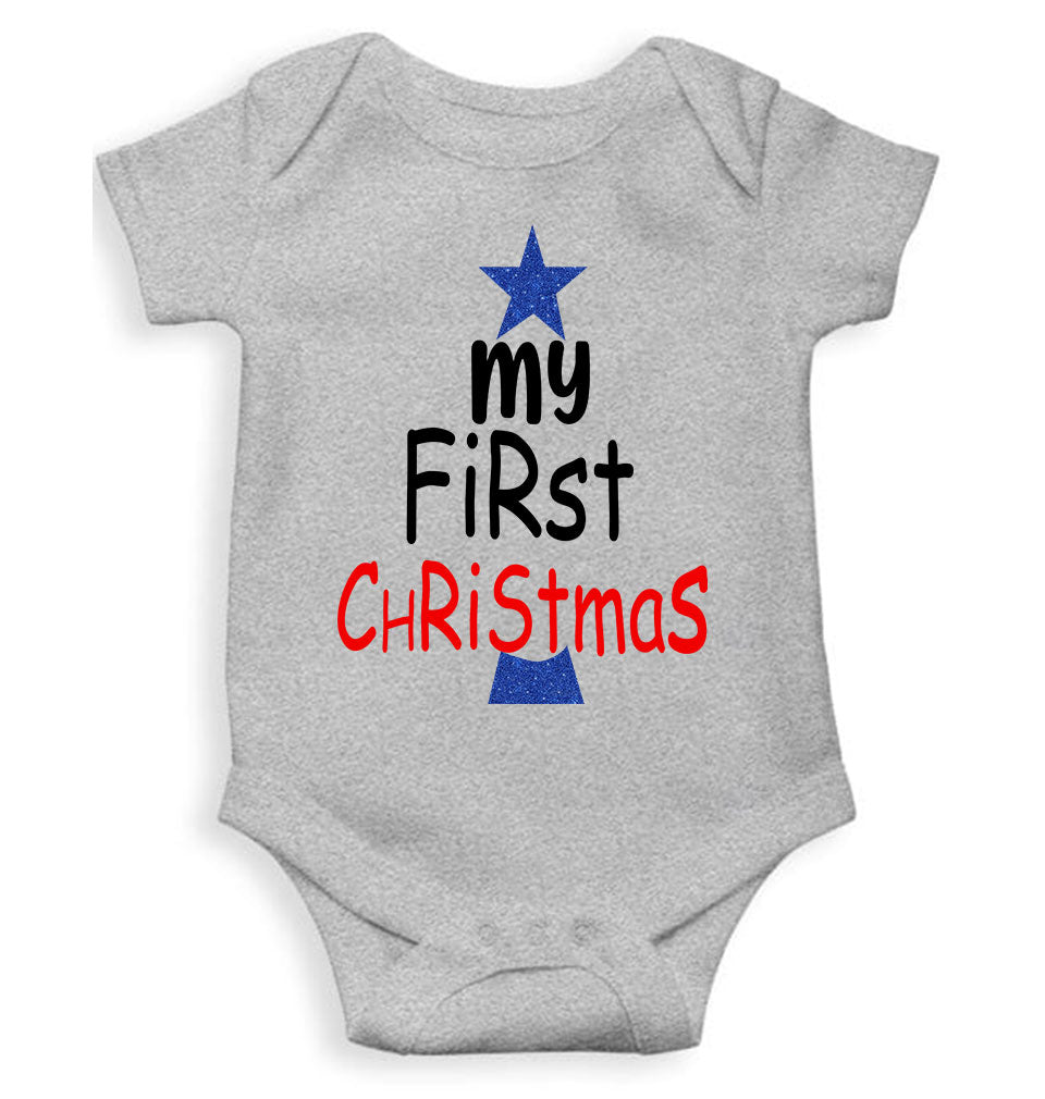 My First Christmas Rompers for Baby Boy- FunkyTeesClub