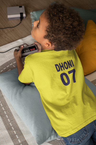 Dhoni 07 Half Sleeves T-Shirt for Boy-FunkyTeesClub