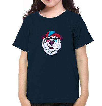 Bear Half Sleeves T-Shirt For Girls -FunkyTeesClub