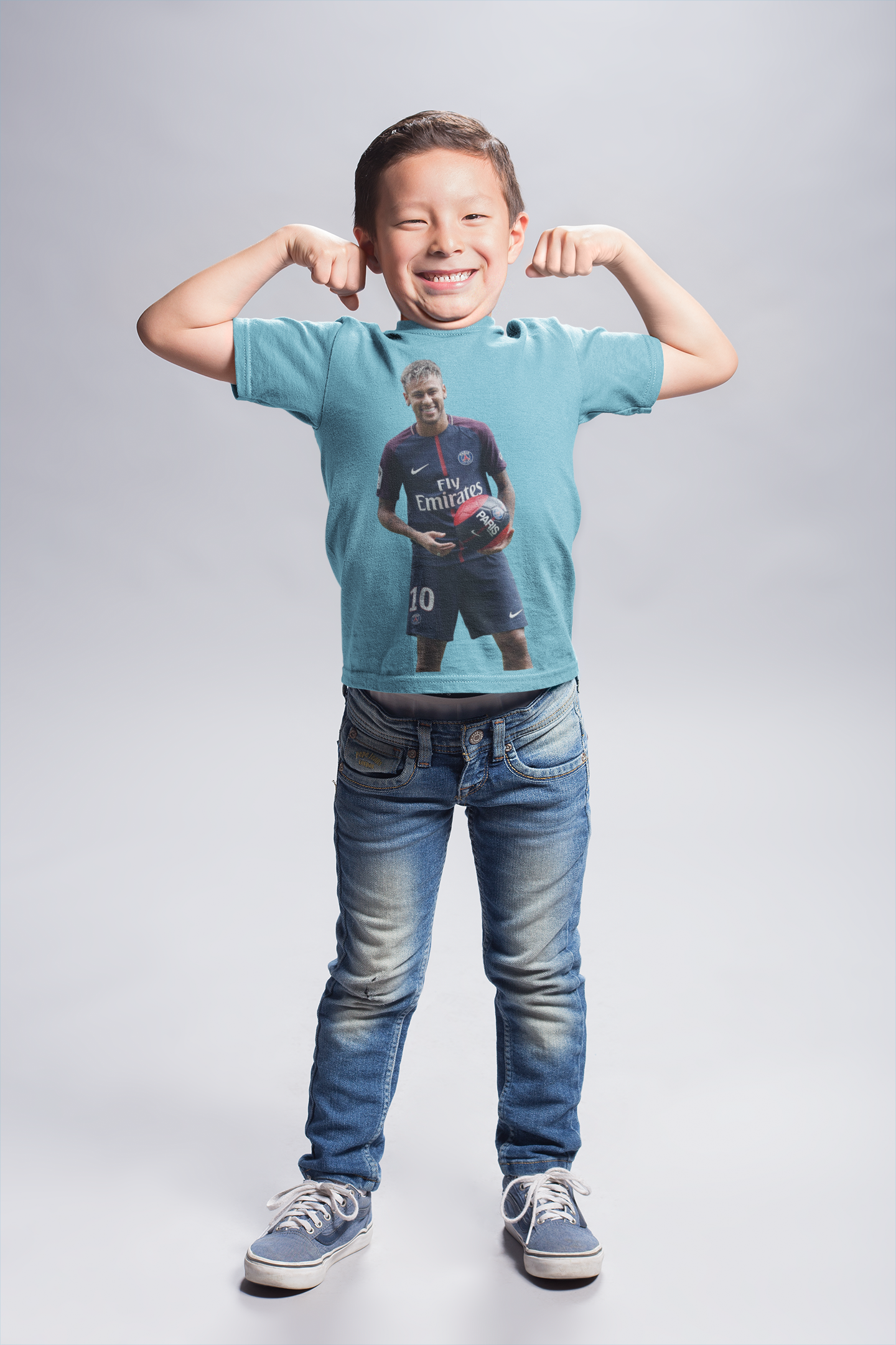 Neymar Jr Half Sleeves T-Shirt for Boy-FunkyTeesClub