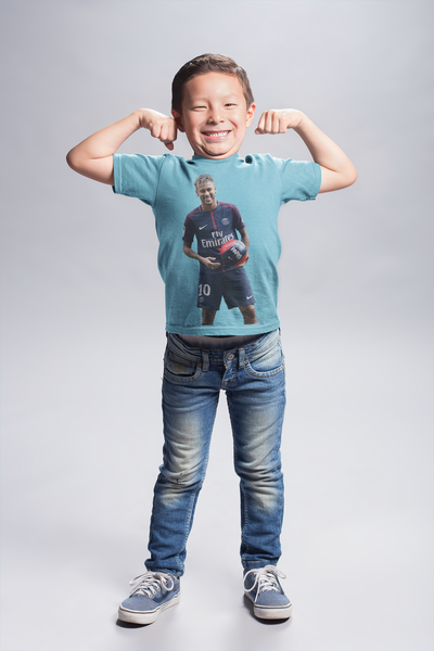Neymar Jr Half Sleeves T-Shirt for Boy-FunkyTeesClub