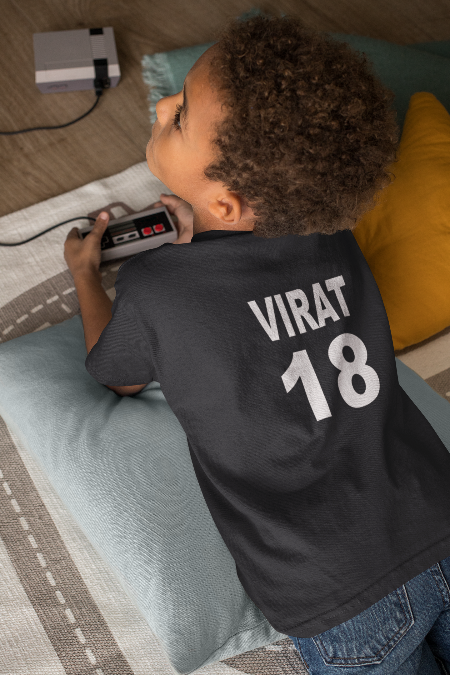 Virat 18 Half Sleeves T-Shirt for Boy-FunkyTeesClub
