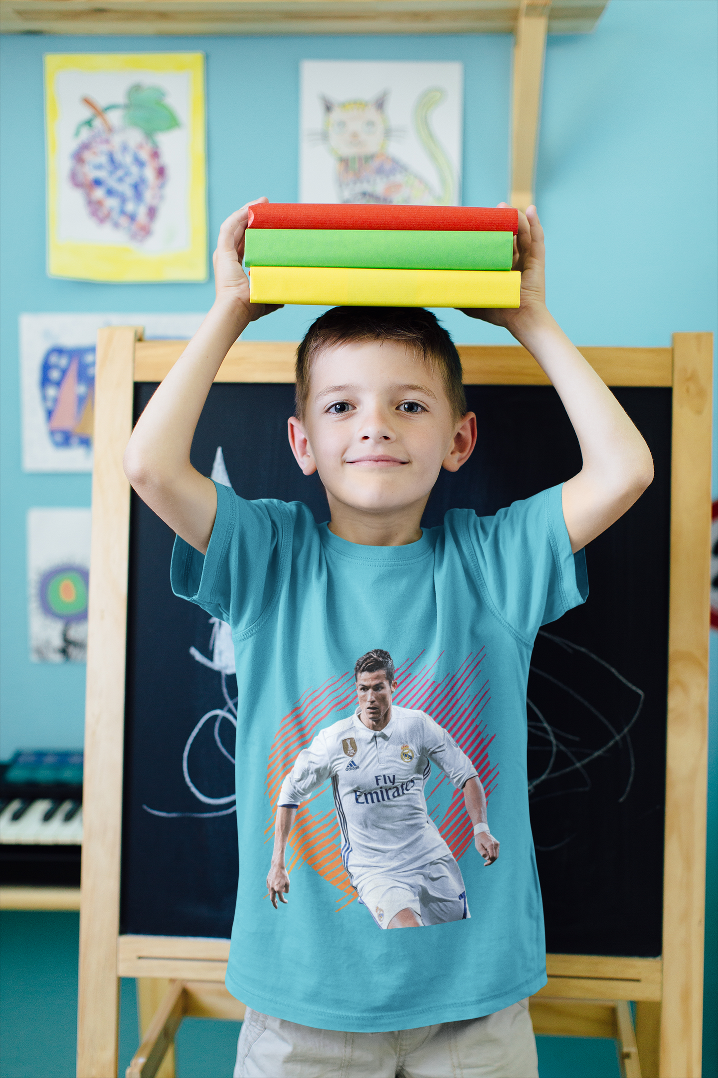 Ronaldo Half Sleeves T-Shirt for Boy-FunkyTeesClub