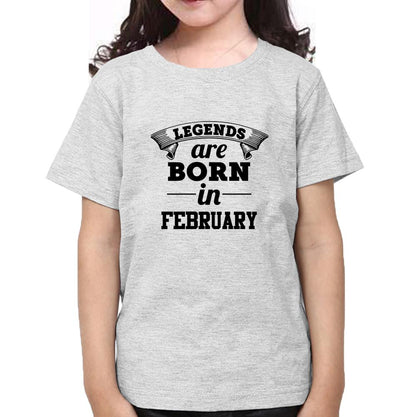 Legends are Born in February Half Sleeves T-Shirt For Girls -FunkyTeesClub
