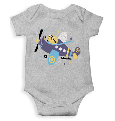 Jumbo Jet Cartoon Rompers for Baby Boy- FunkyTeesClub