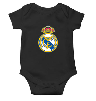 Real Madrid Black Rompers for Baby Girl - FunkyTeesClub