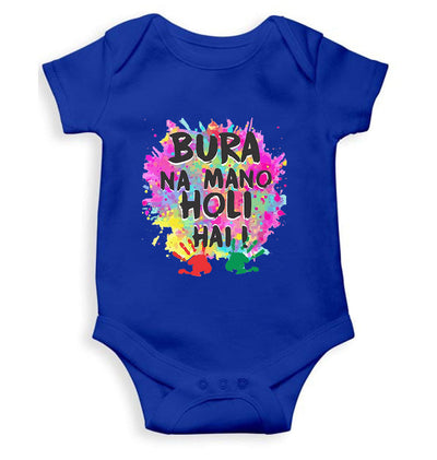 Bura Na Mano Holi Hai Rompers for Baby Girl- FunkyTeesClub