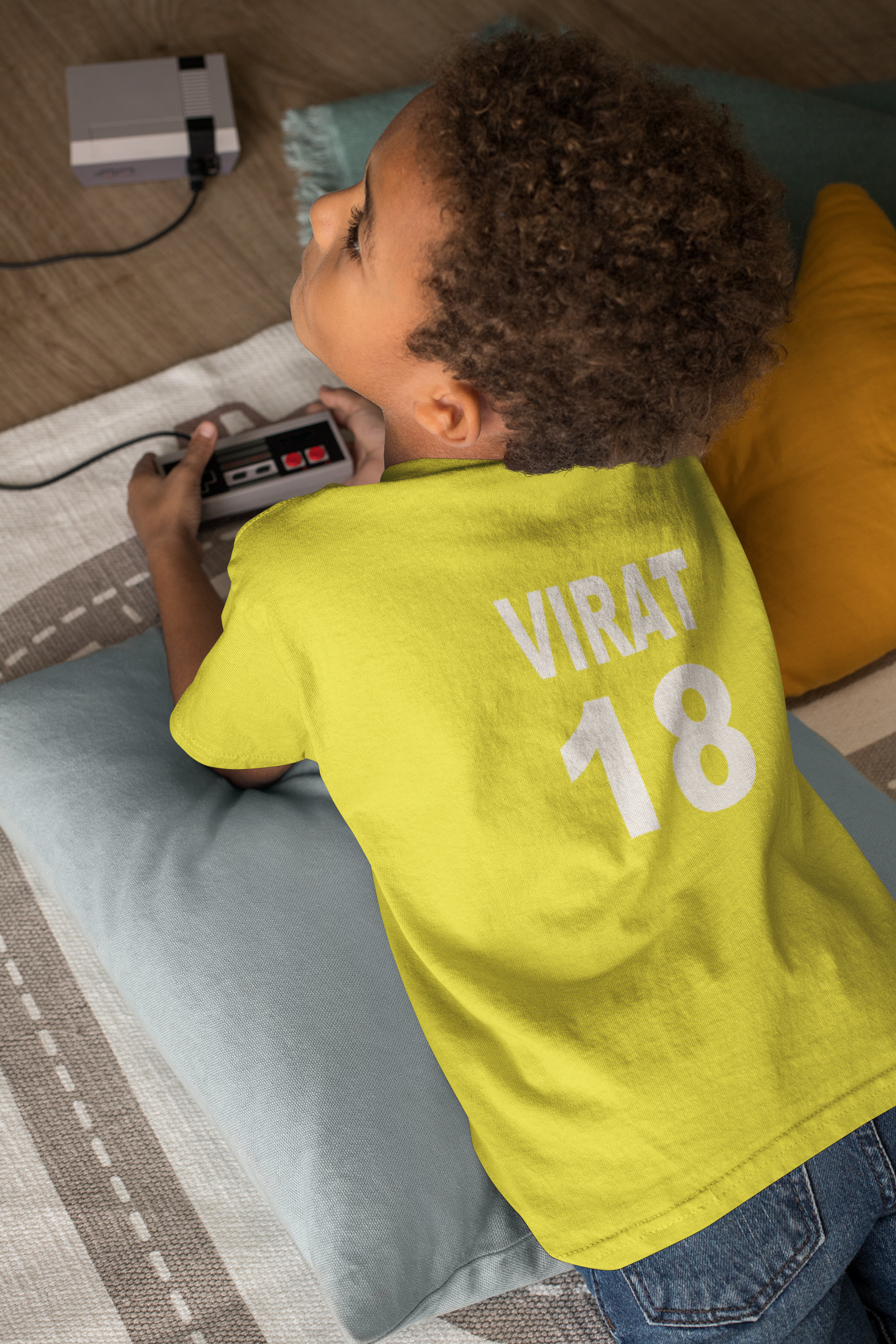 Virat 18 Half Sleeves T-Shirt for Boy-FunkyTeesClub