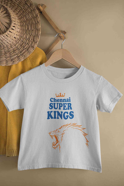 IPL CSK Chennai Super Kings Half Sleeves T-Shirt For Girls -FunkyTeesClub