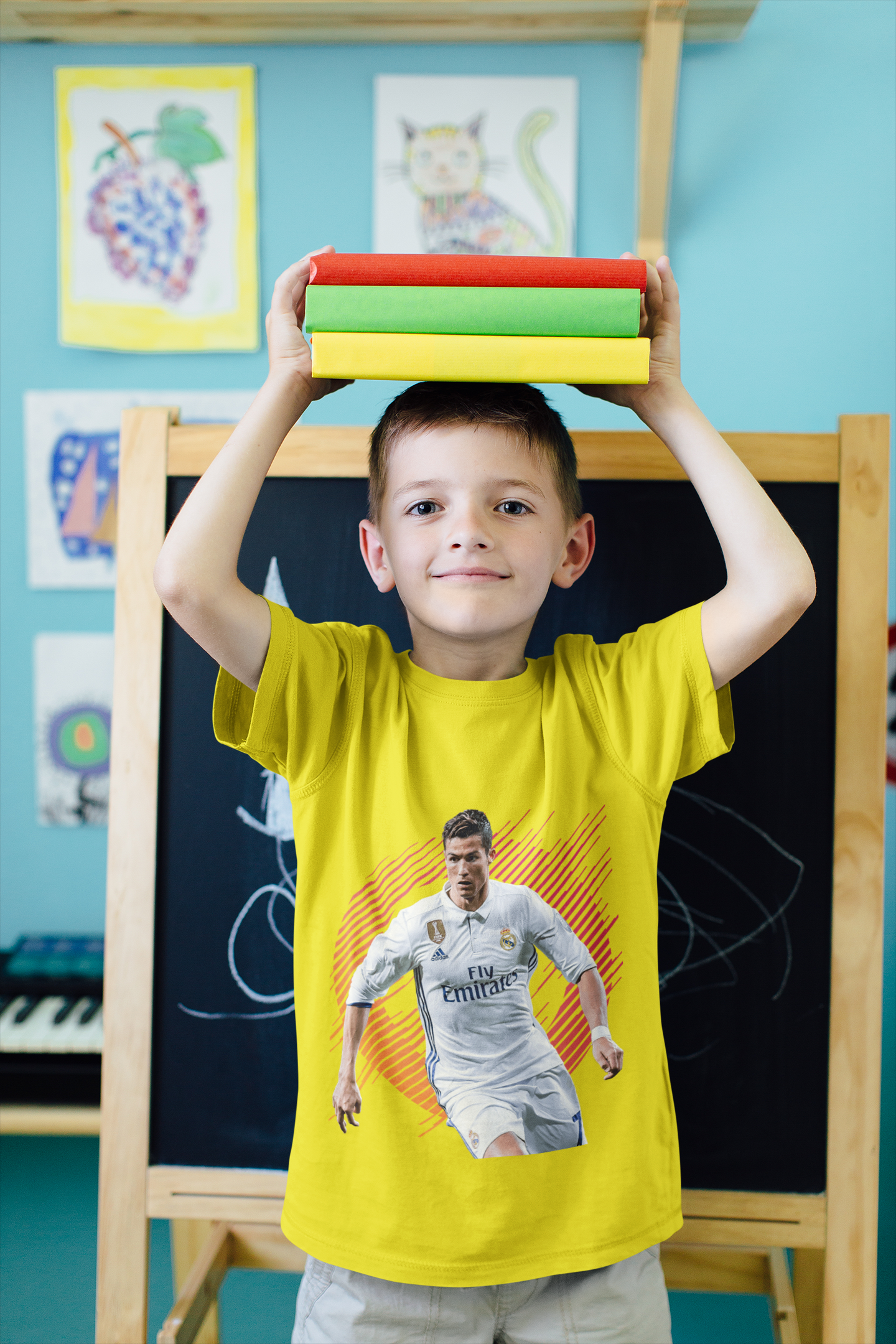 Ronaldo Half Sleeves T-Shirt for Boy-FunkyTeesClub
