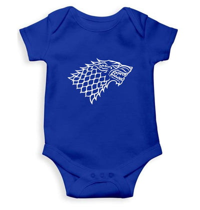 GOT Game Of Thrones Stark Logo Rompers for Baby Girl- FunkyTeesClub