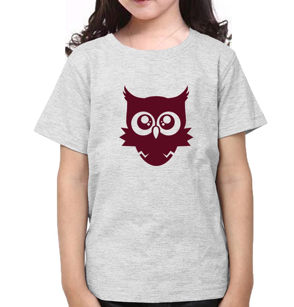 Cute Baby Owl Half Sleeves T-Shirt For Girls -FunkyTeesClub
