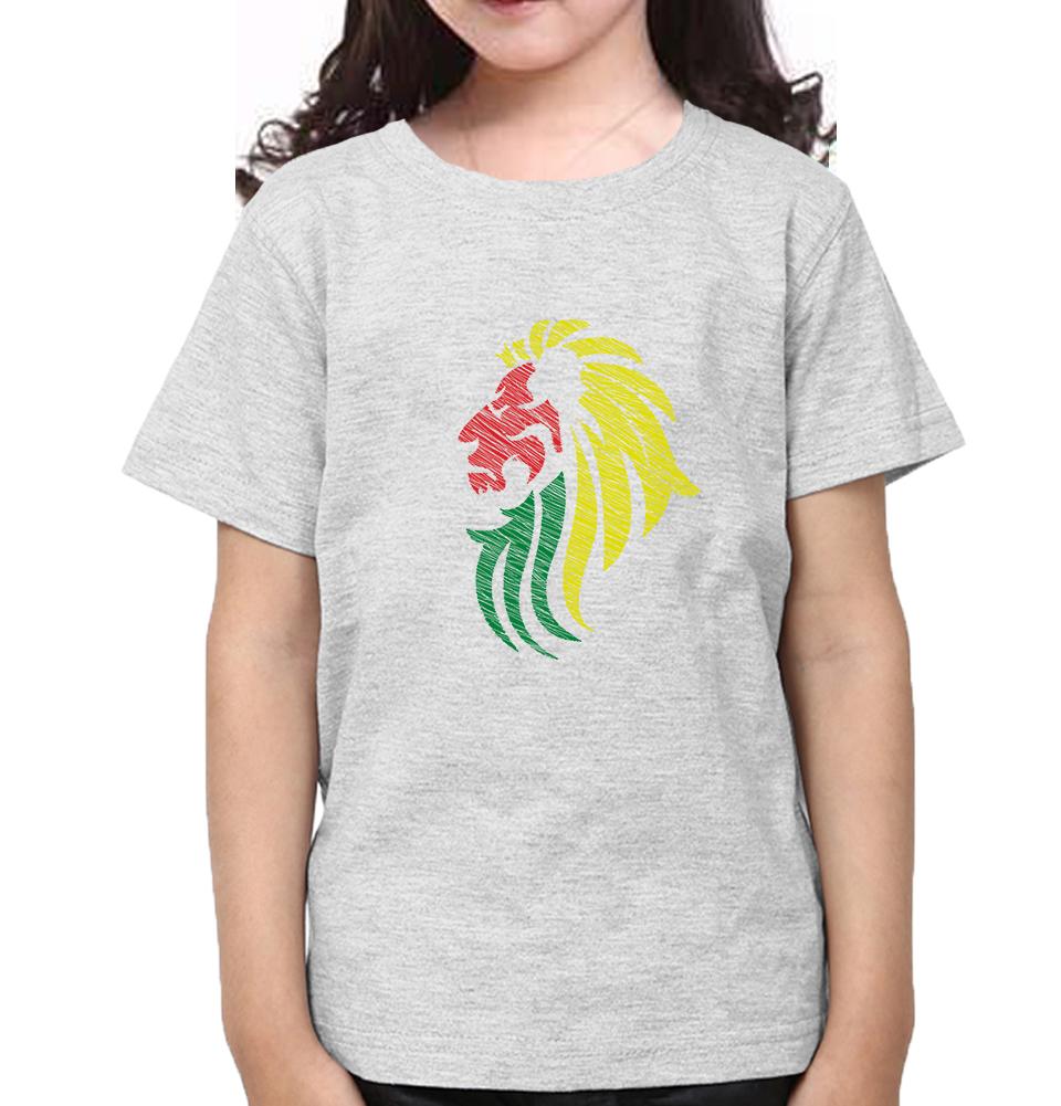Lion Half Sleeves T-Shirt For Girls -FunkyTeesClub