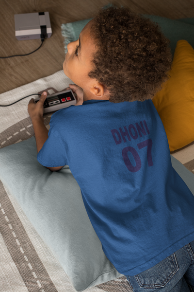 Dhoni 07 Half Sleeves T-Shirt for Boy-FunkyTeesClub