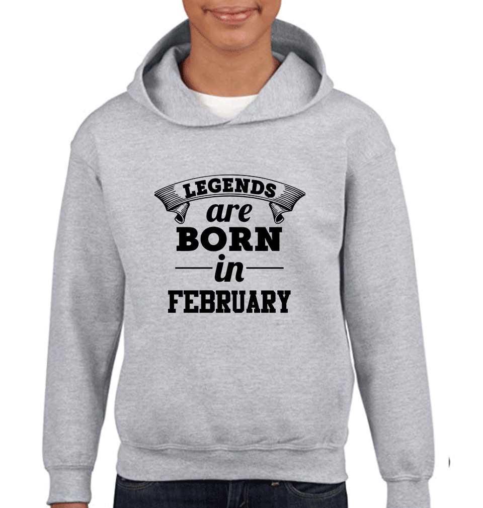 Legends are Born in February Boy Hoodies-FunkyTeesClub