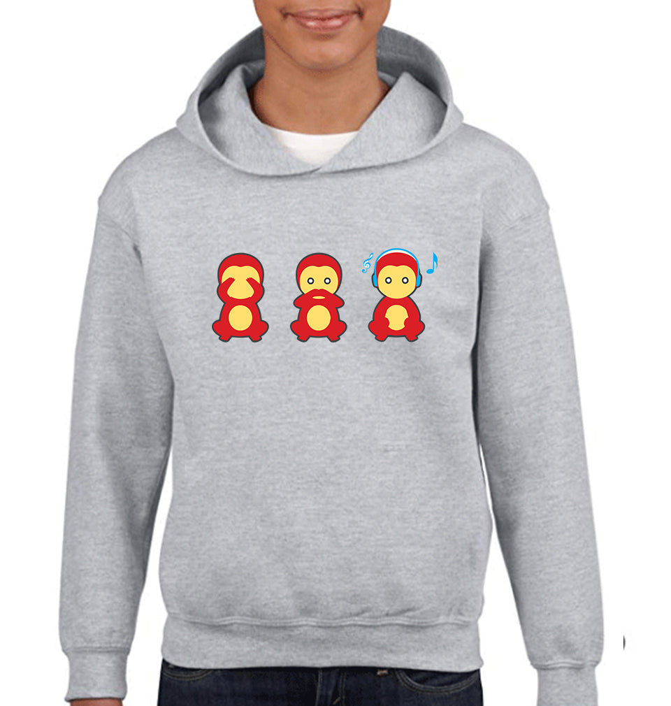 The Three wise monkeys Boy Hoodies-FunkyTeesClub