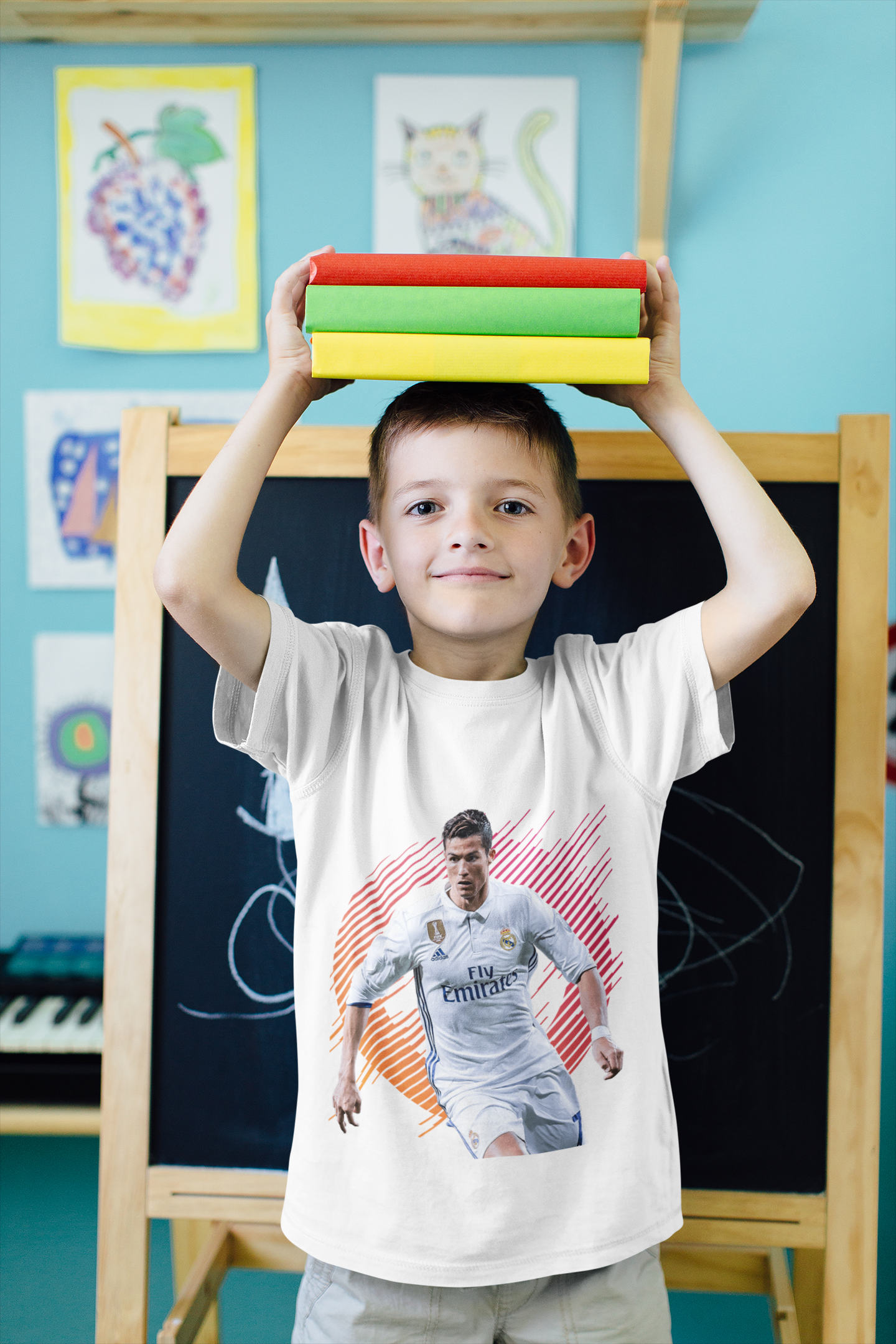 Ronaldo Half Sleeves T-Shirt for Boy-FunkyTeesClub