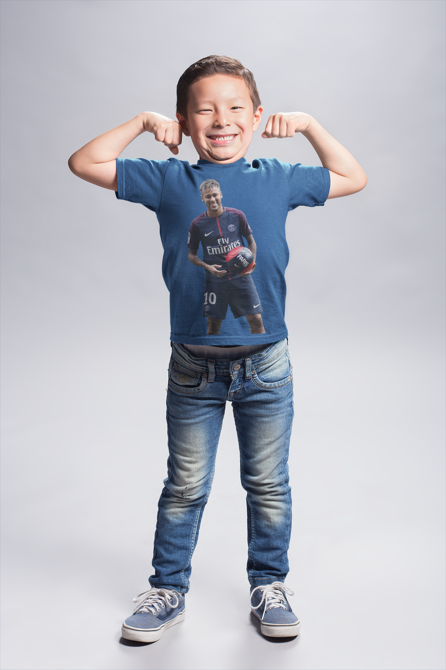 Neymar Jr Half Sleeves T-Shirt for Boy-FunkyTeesClub