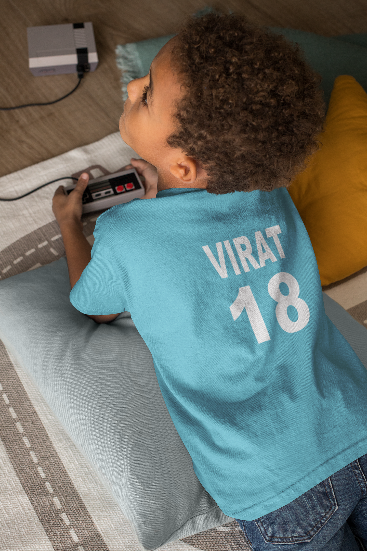 Virat 18 Half Sleeves T-Shirt for Boy-FunkyTeesClub