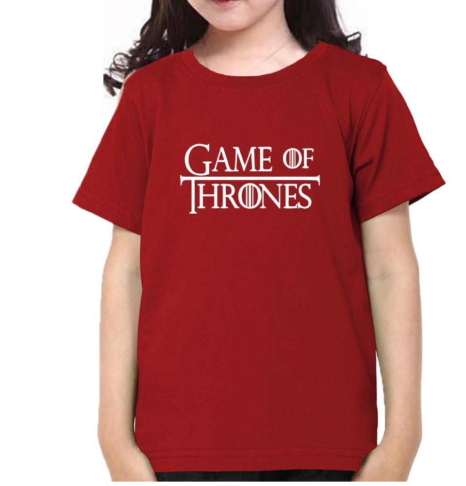GOT Game Of Thrones Logo Half Sleeves T-Shirt For Girls -FunkyTeesClub