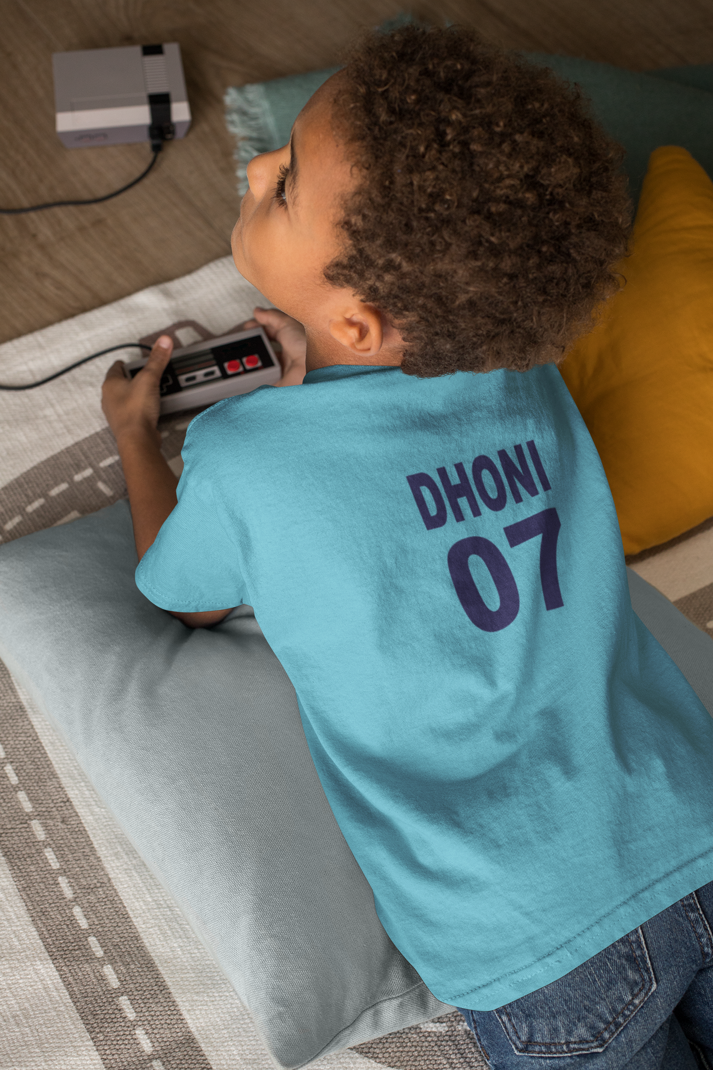 Dhoni 07 Half Sleeves T-Shirt for Boy-FunkyTeesClub