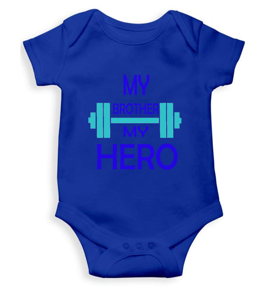 My Brother My Hero Rompers for Baby Boy- FunkyTeesClub
